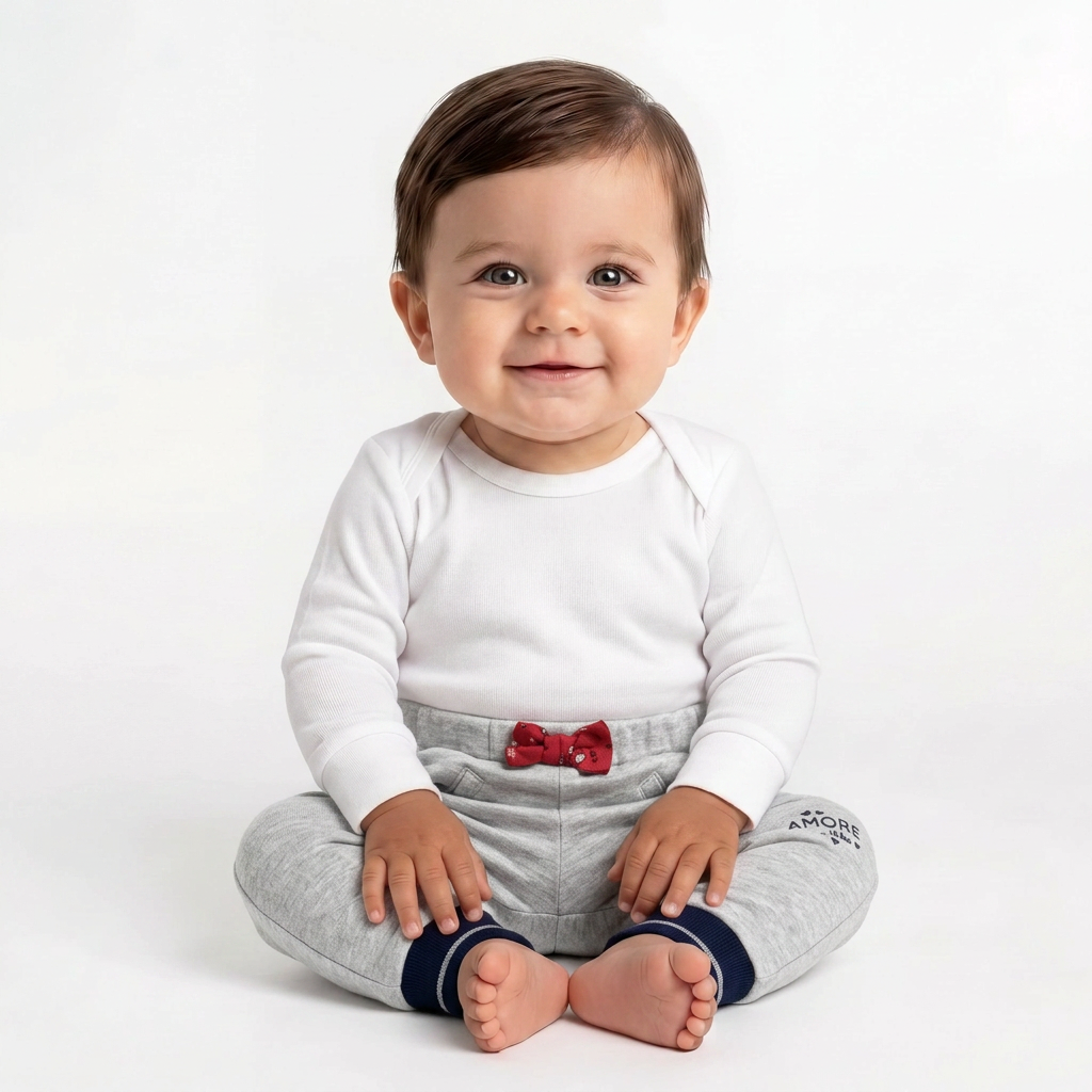 IKKS - Grey sequined jogging pants "Amore ikks" - 6 months