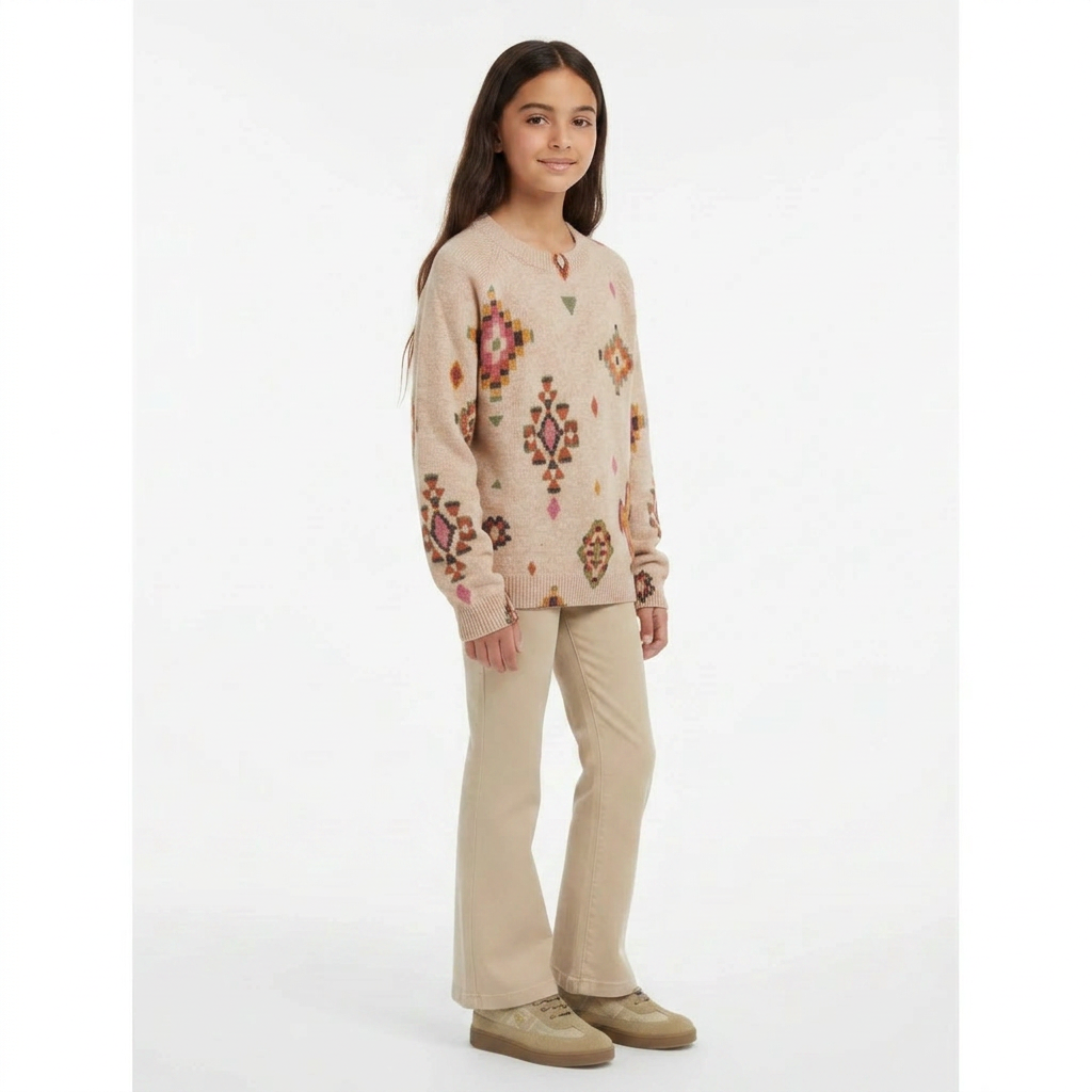 HARTFORD - PULL - BEIGE, MULTICOLORE - 10 ANS