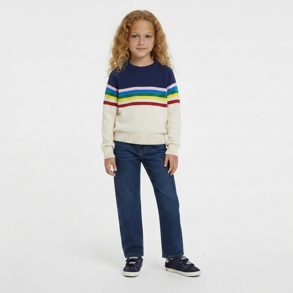 BELLEROSE - PULL - BEIGE, MULTICOLORE - 6 ANS