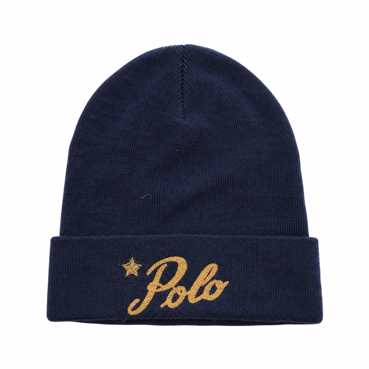 RALPH LAUREN - BONNET - BLEU, OR - 8 ANS