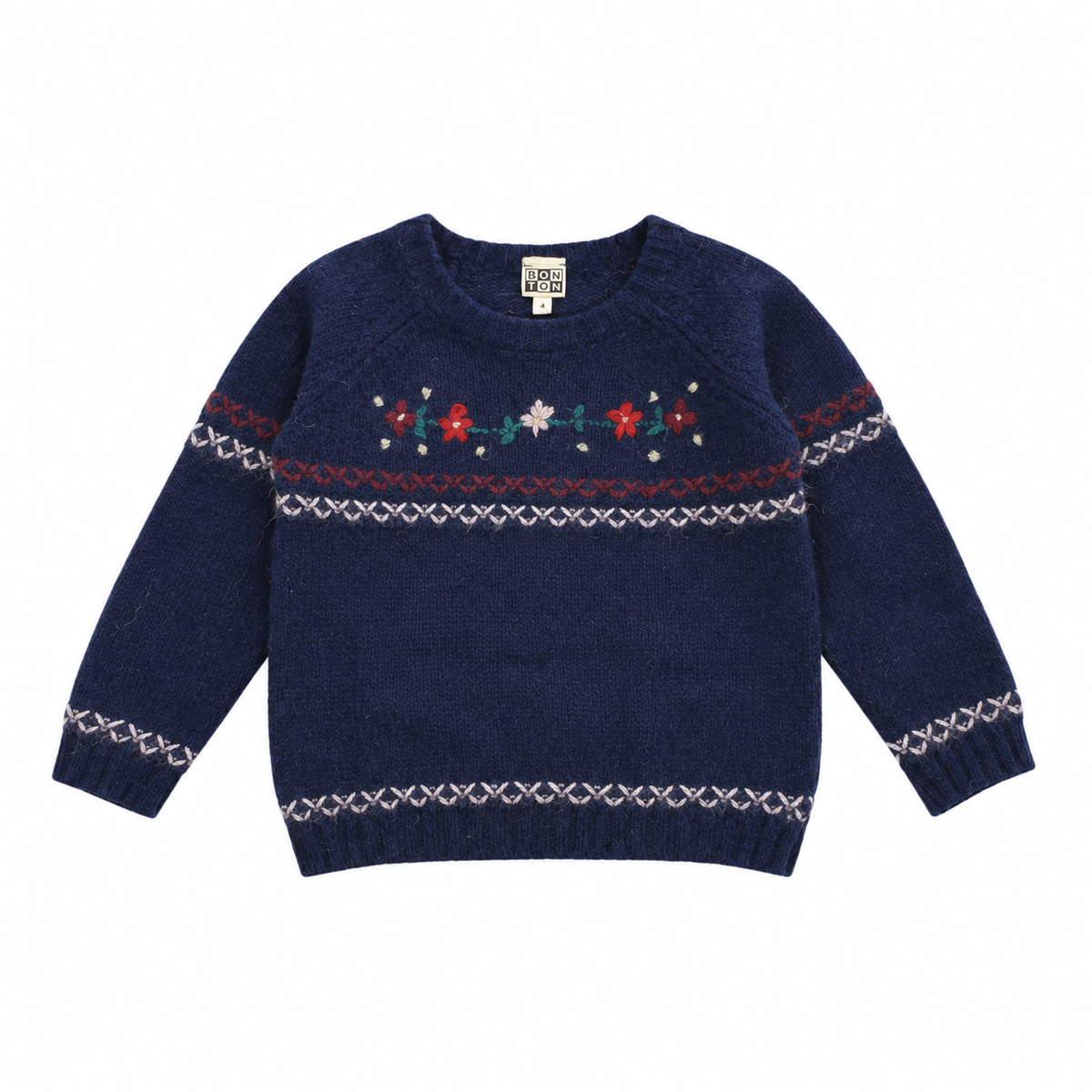 BONTON - PULL - BLEU - 4 ANS