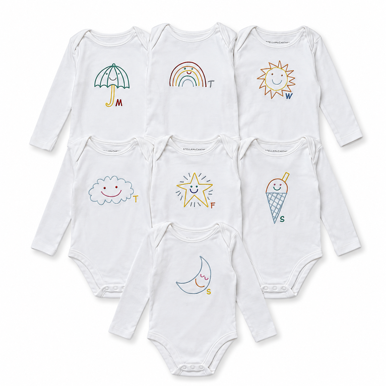 STELLA MCCARTNEY - LOT 6 BODY - BLANC - 6 MOIS