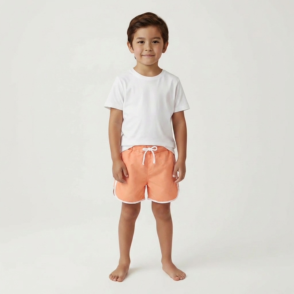 SUNCHILD - SHORT DE BAIN - ORANGE - 6 ANS