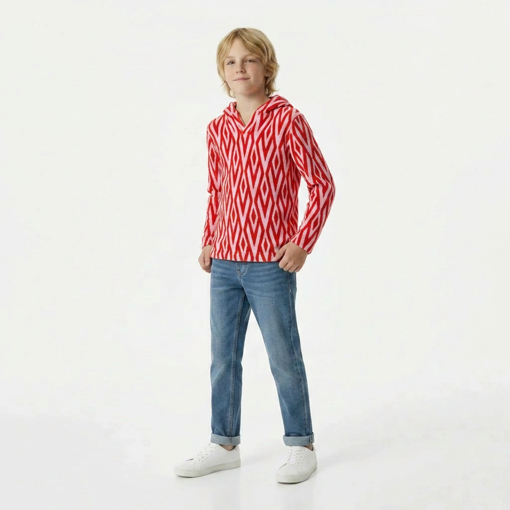 ORLEBAR BROWN - PULL - ROUGE, BLANC - 12 ANS