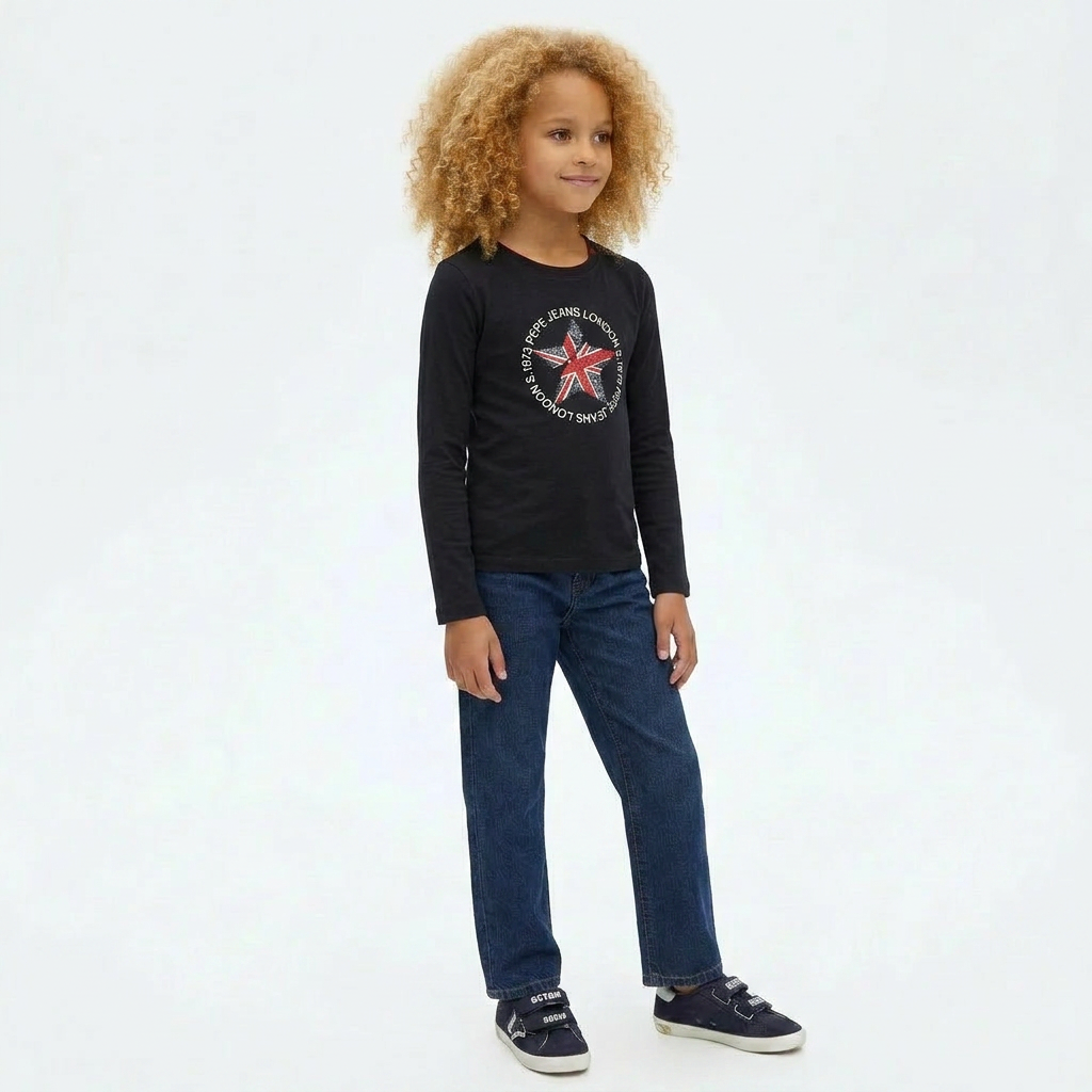 PEPE JEAN - T-SHIRT - NOIR, ROUGE - 12 ANS