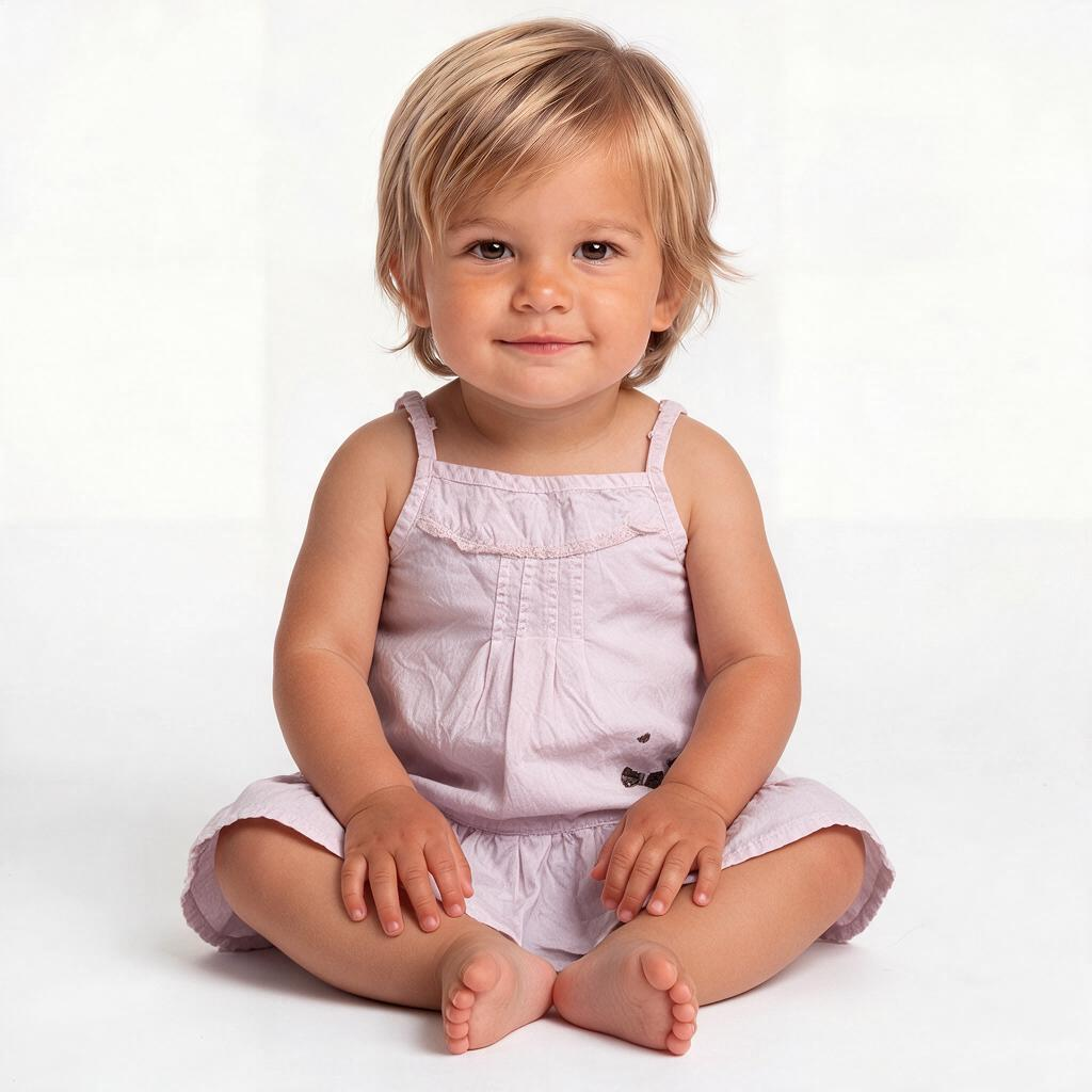 MINIMAN - Pink dress with straps - 18 months