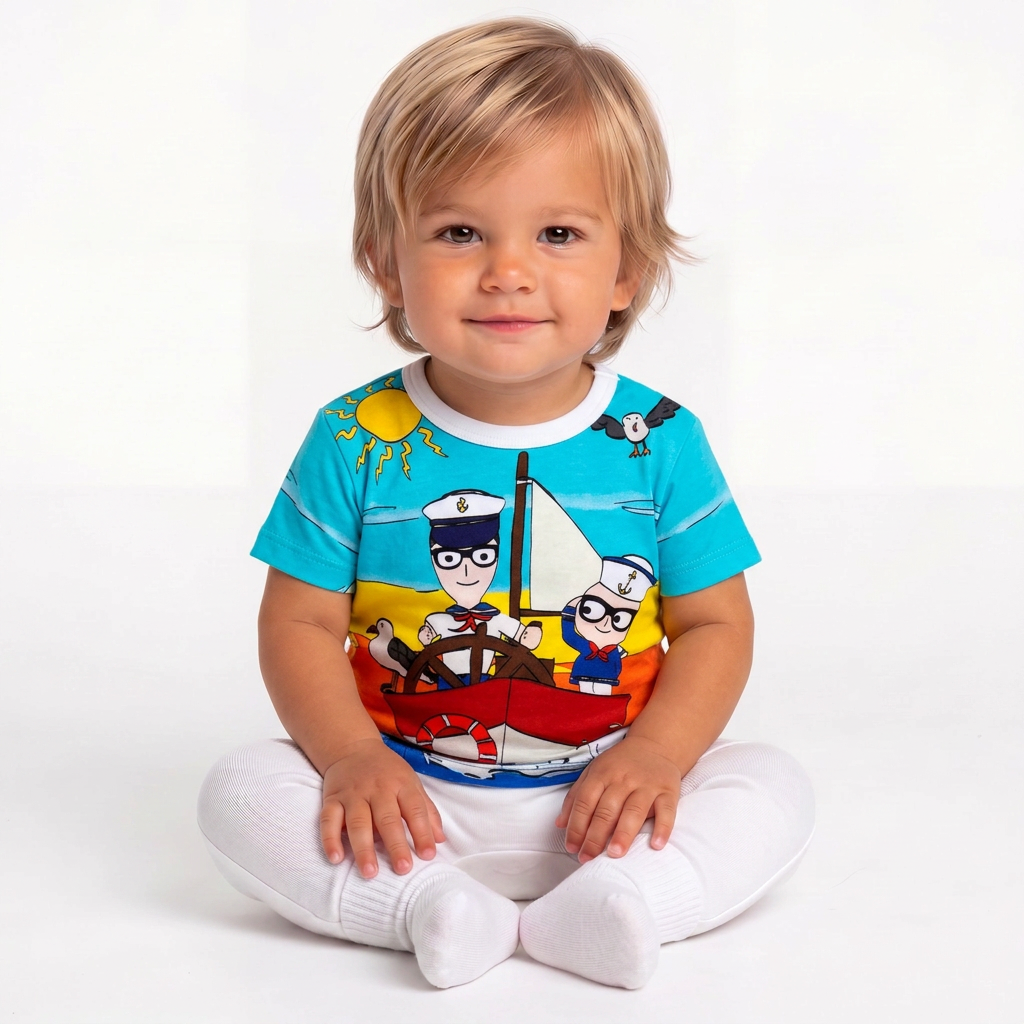 DOLCE & GABBANA - T-shirt multicolore avec imprimés - 6 mois
