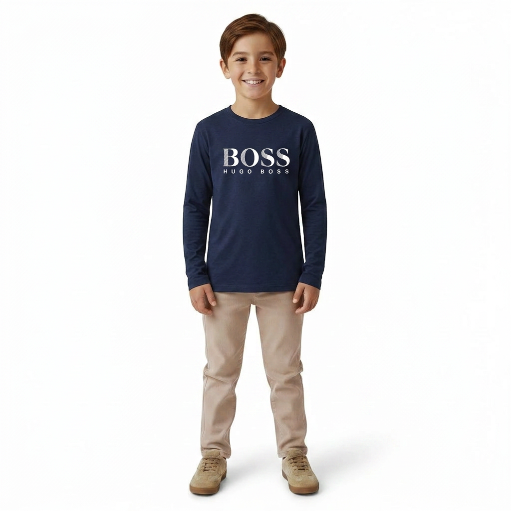 HUGO BOSS - T-SHIRT - BLEU - 12 ANS