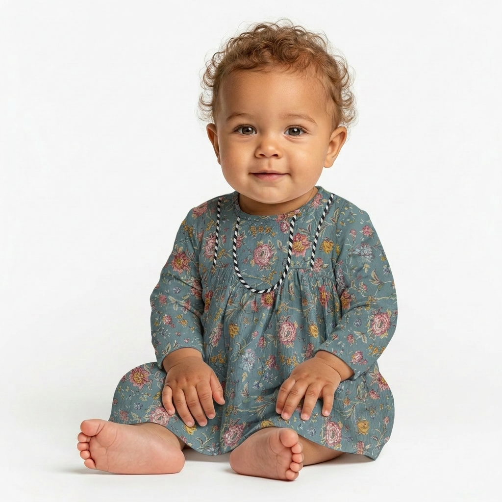LOUISE MISHA - ROBE - VERT - 12 MOIS