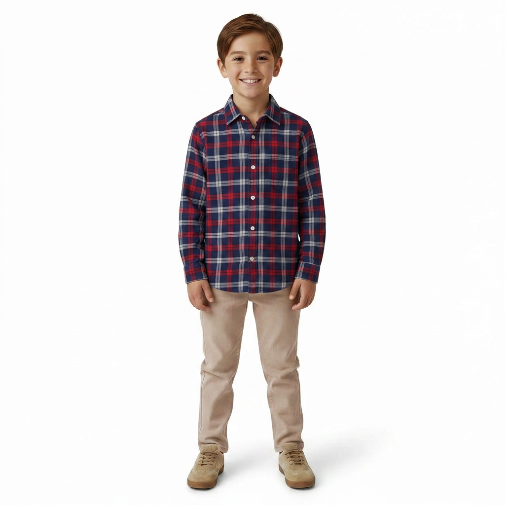 HARTFORD - CHEMISE - ROUGE, BLEU - 8 ANS