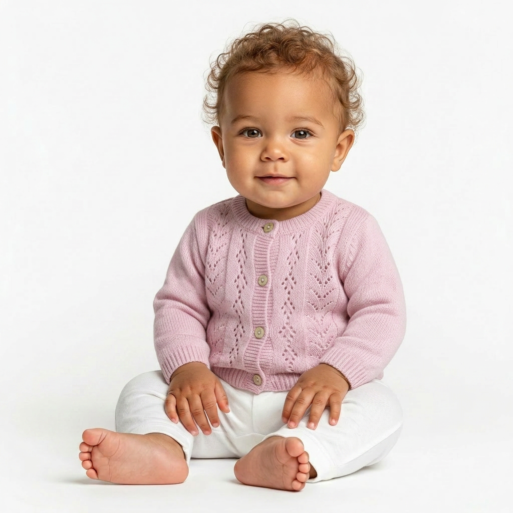 MARIE PUCE - CARDIGAN - ROSE - 6 MOIS
