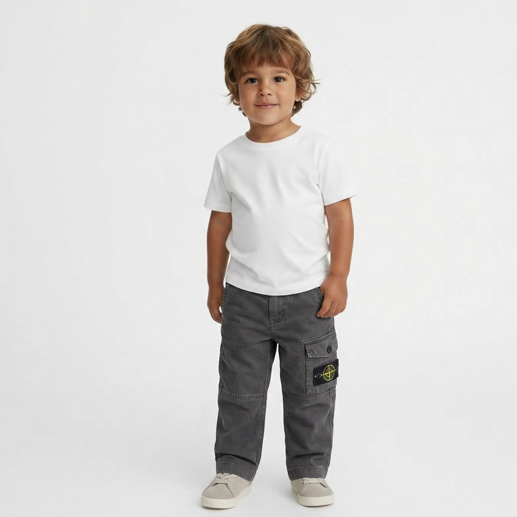 STONE ISLAND - PANTALON - NOIR - 24 MOIS