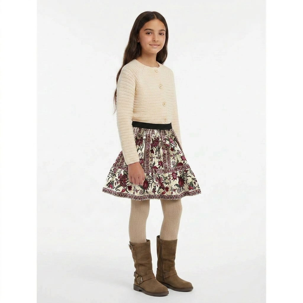 BONJOUR - JUPE - BEIGE, MULTICOLORE - 10 ANS