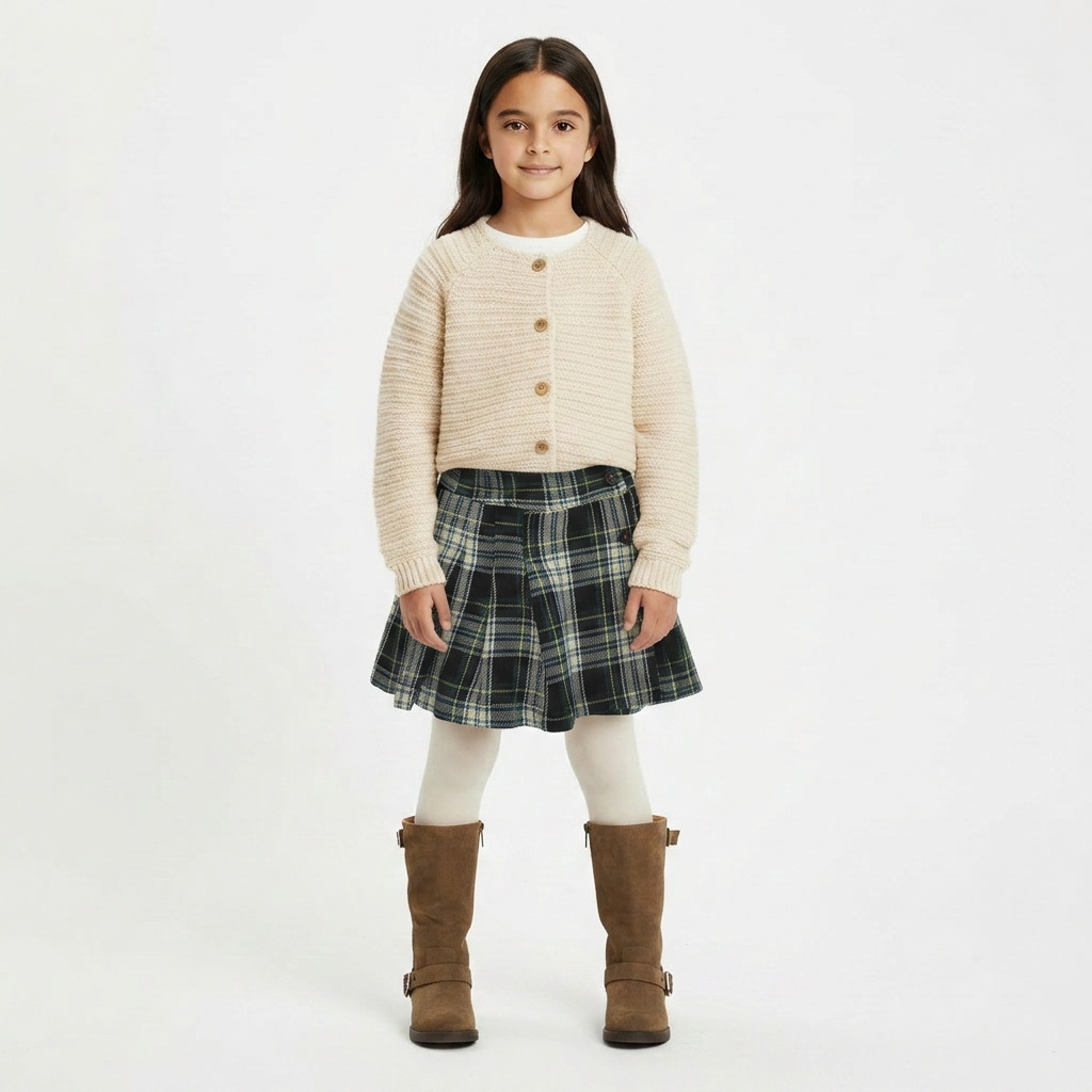 BELLEROSE - JUPE - VERT, BEIGE - 4 ANS