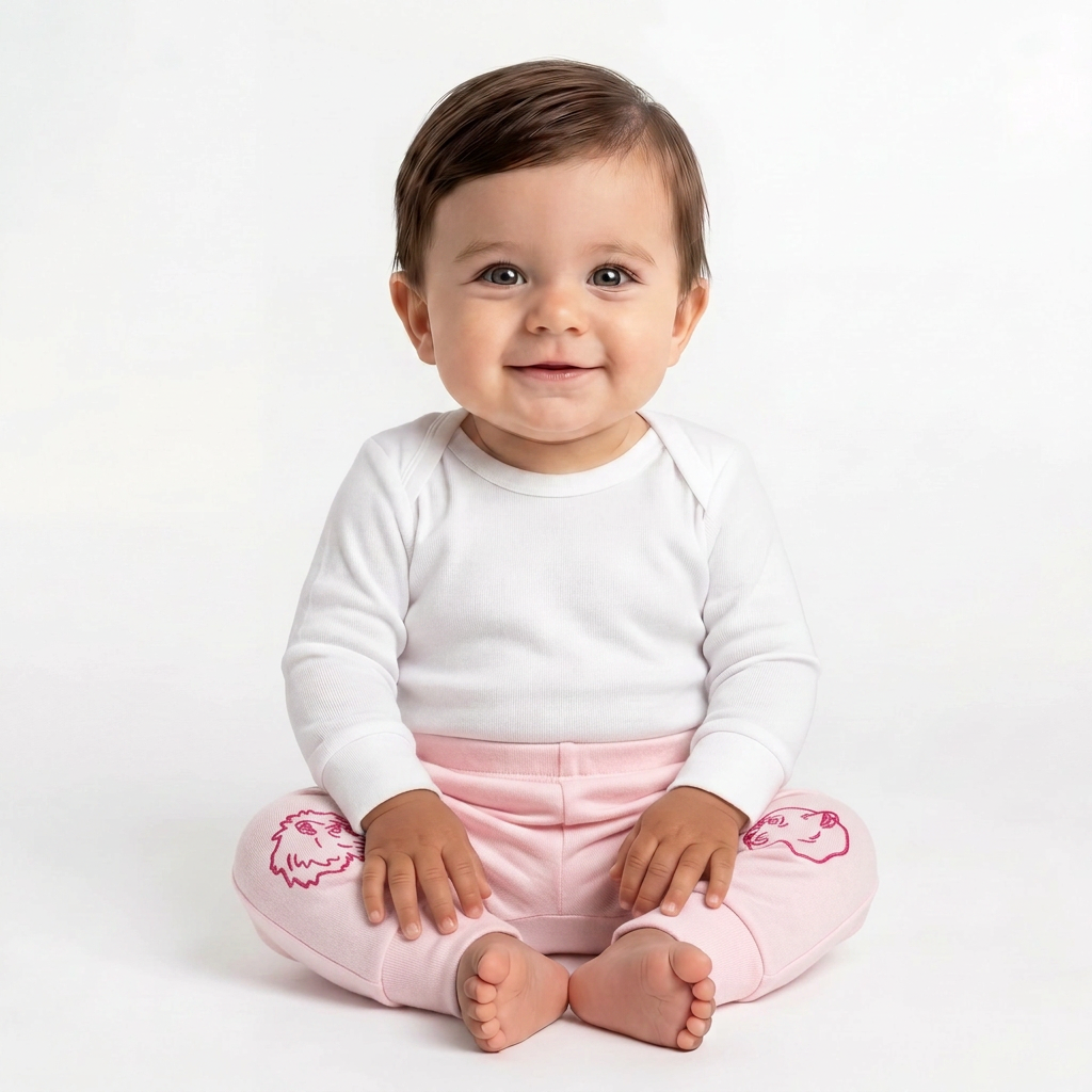KENZO - Jogging rose avec imprimés - 3 mois