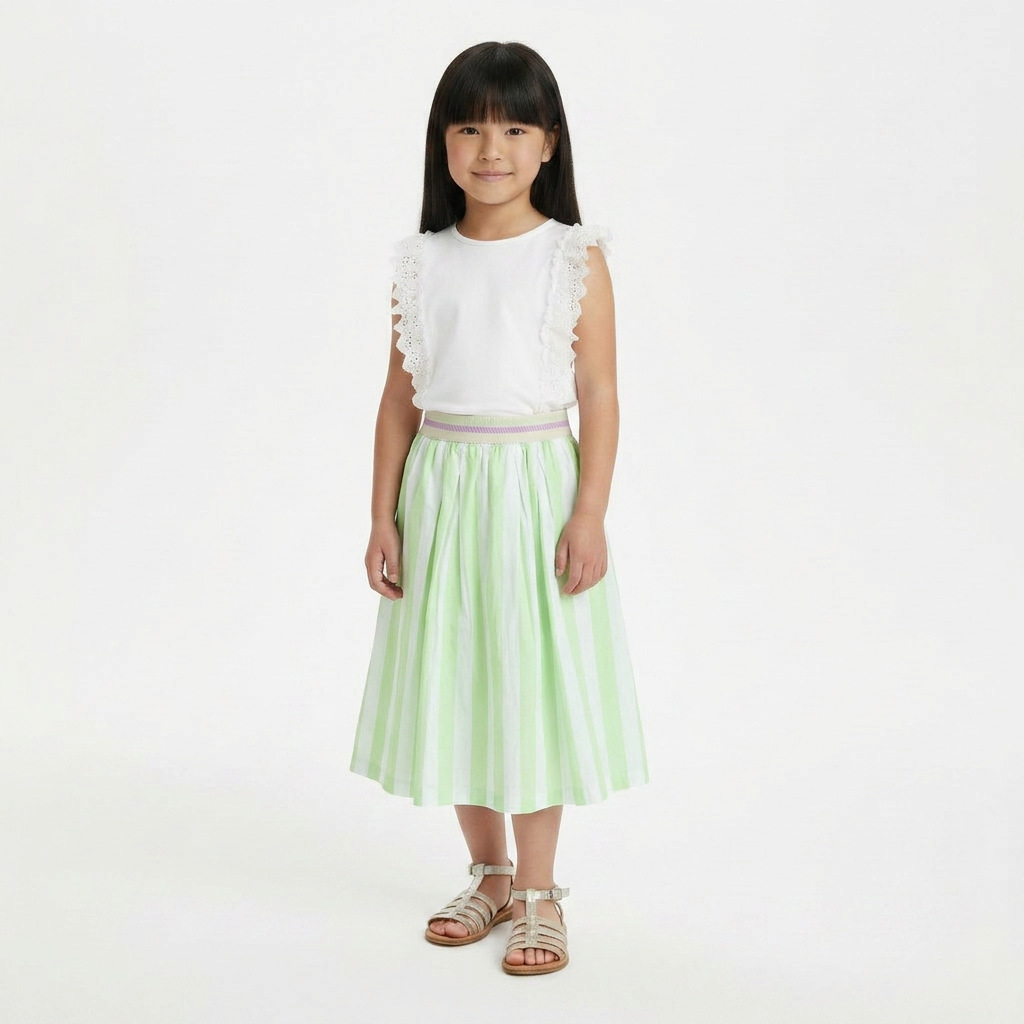 AMERICAN OUTFITTERS - JUPE - BLANC, VERT - 6 ANS