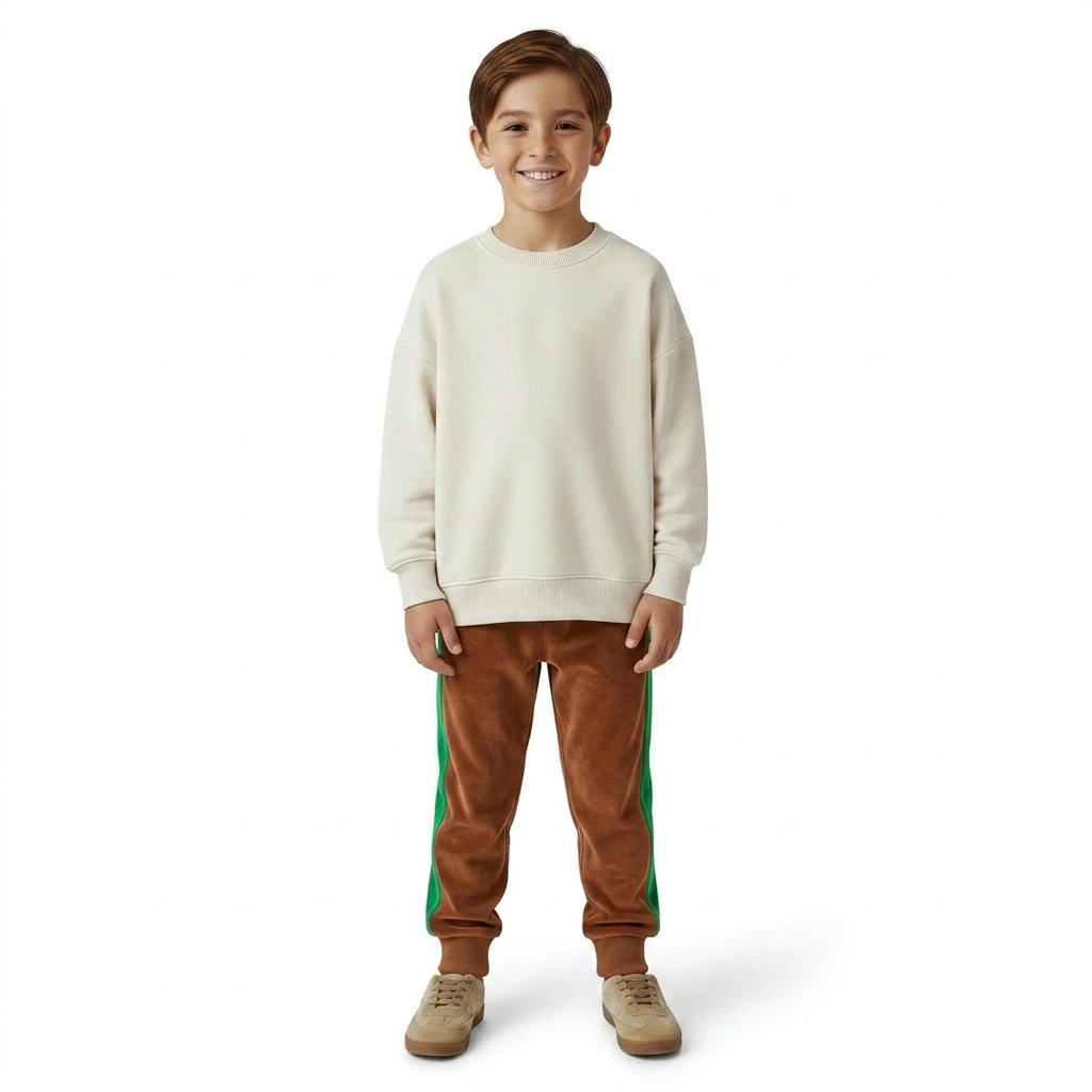 WE ARE KIDS - PANTALON - ORANGE, VERT - 8 ANS
