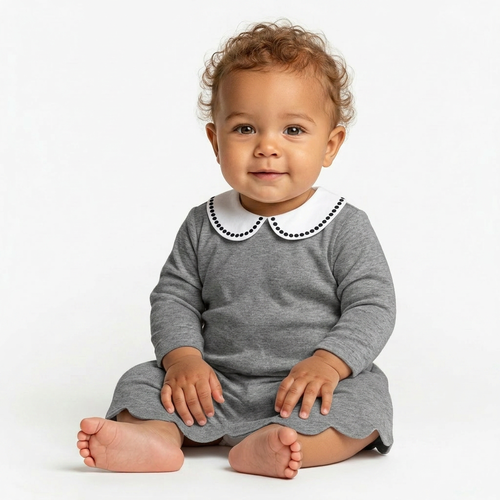 TARTINE & CHOCOLAT - ROBE - GRIS - 6 MOIS