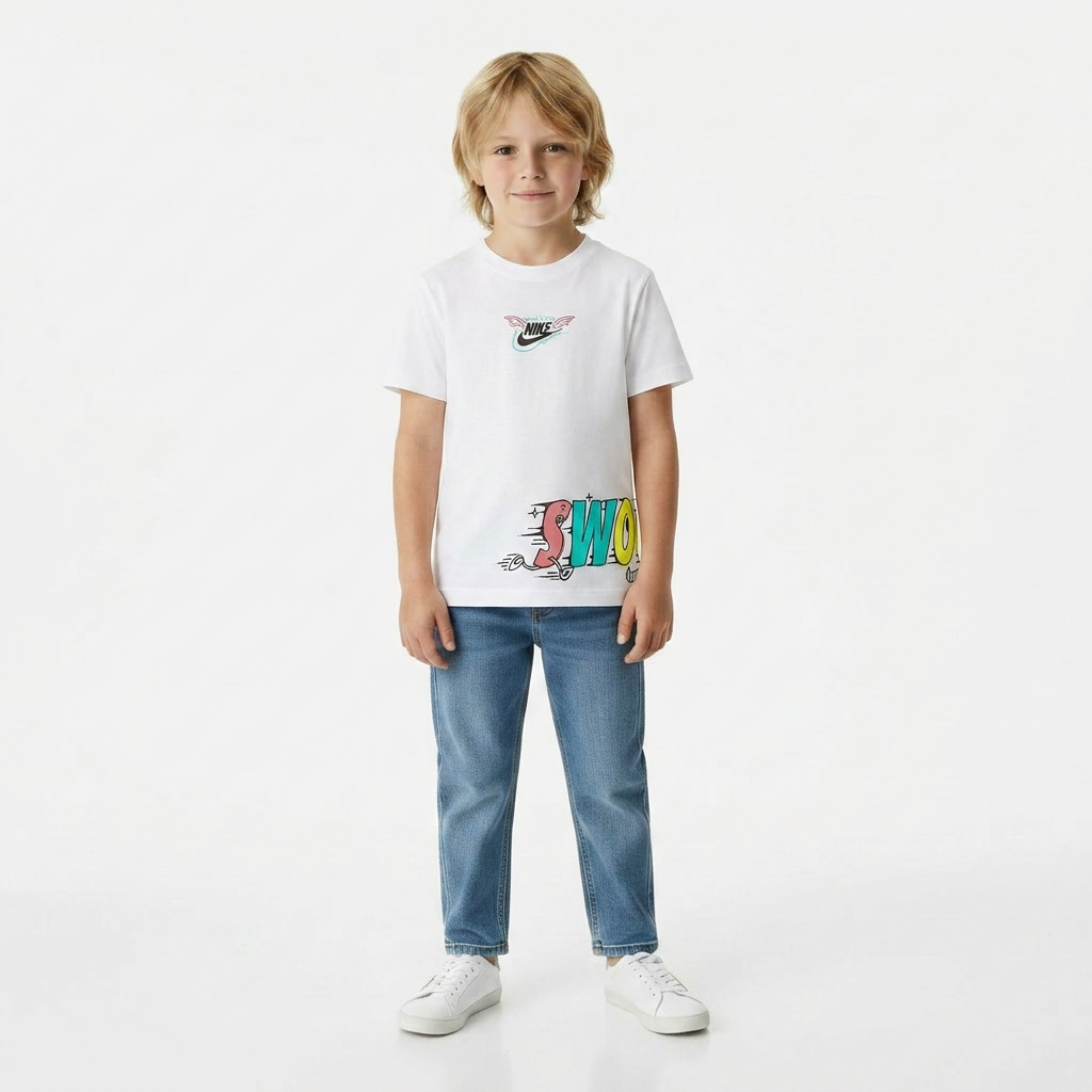 NIKE - T-SHIRT - BLANC - 6 ANS