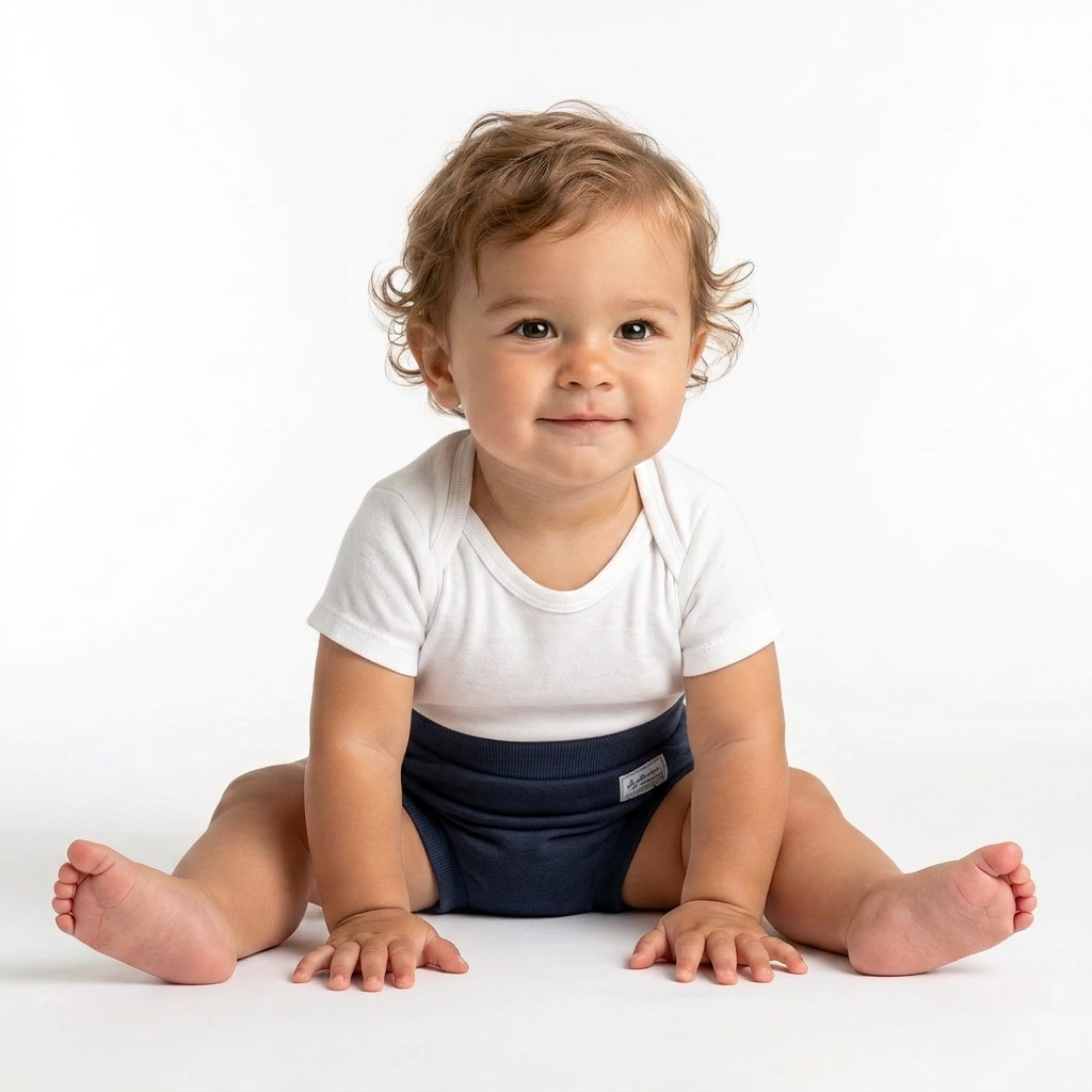 I DIG DENIM - Grey/black heather shorts - 4/6 months