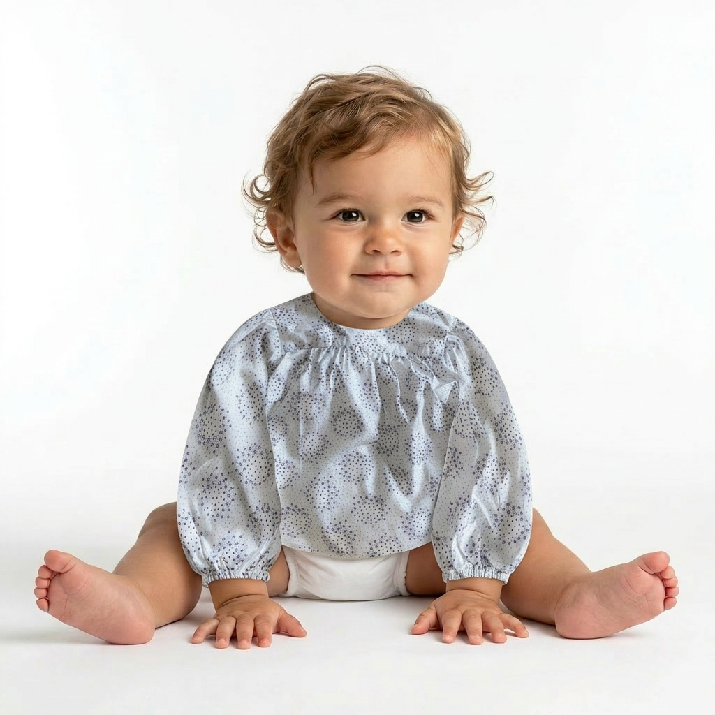 JACADI - BLOUSE - BLANC, VIOLET - 6 MOIS