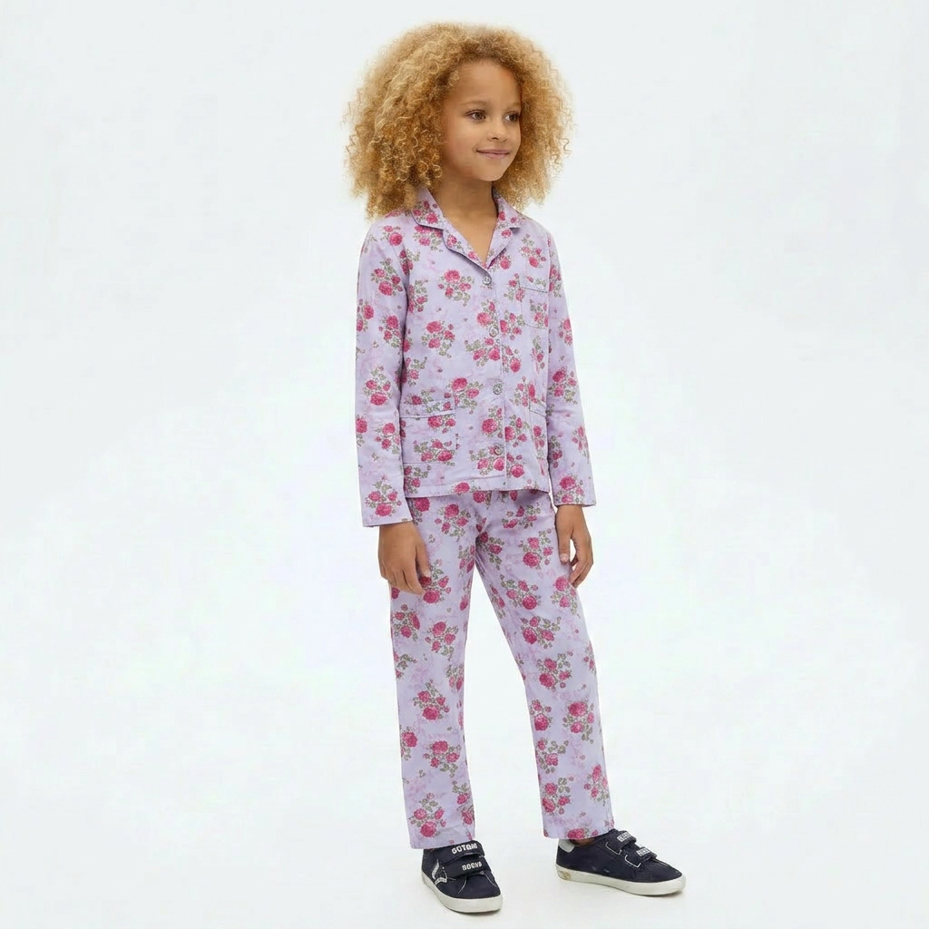 HANSSOP - PYJAMA - BLANC, ROSE - 9 ANS