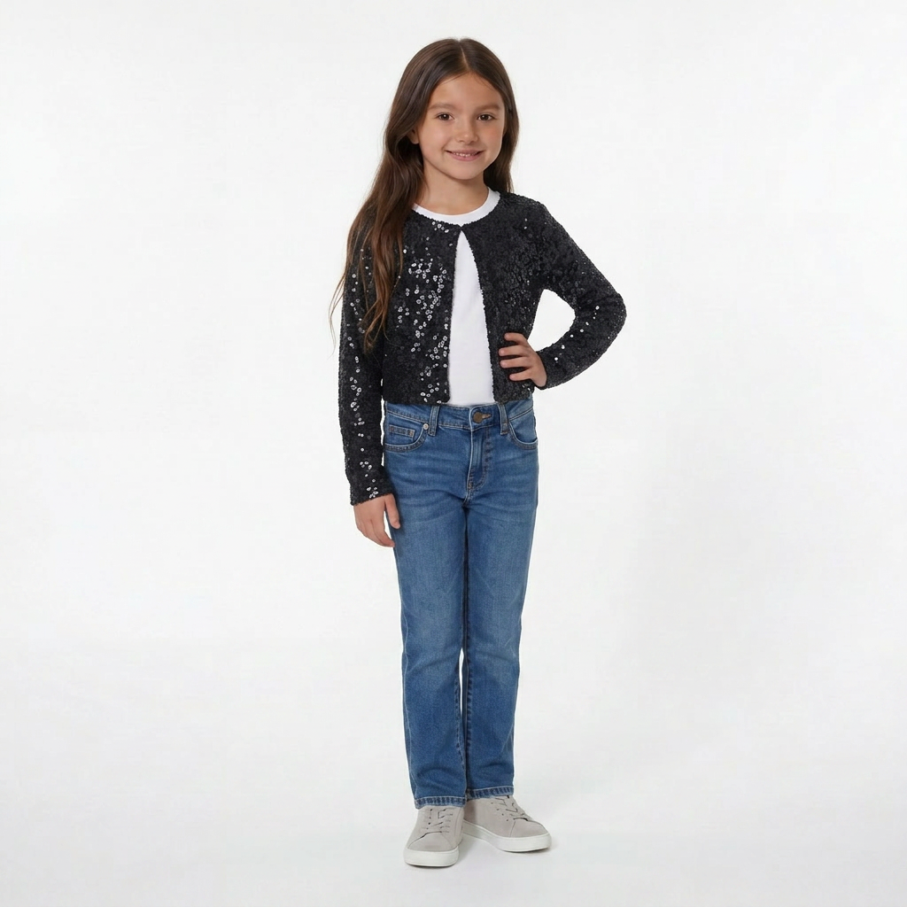 GUESS - CARDIGAN - NOIR - 8 ANS