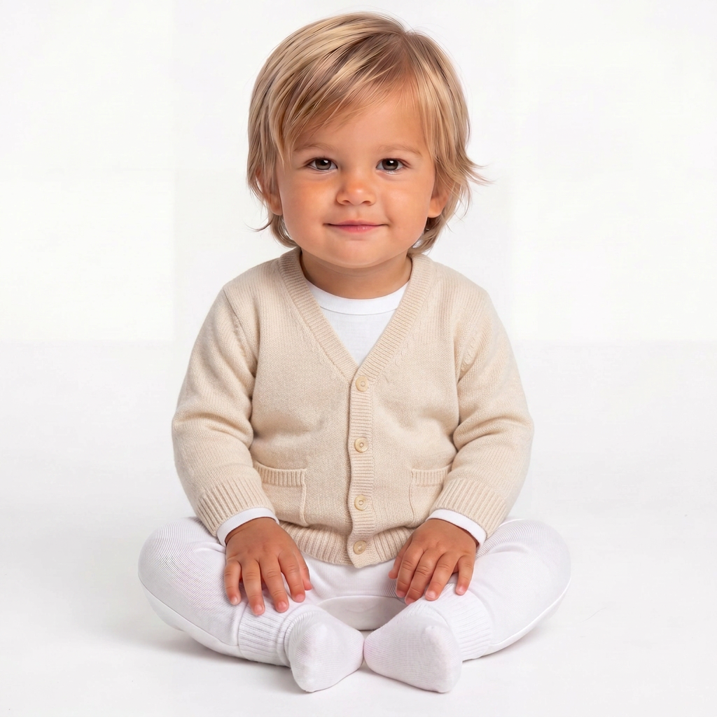 BONPOINT - Beige cardigan - 6 months