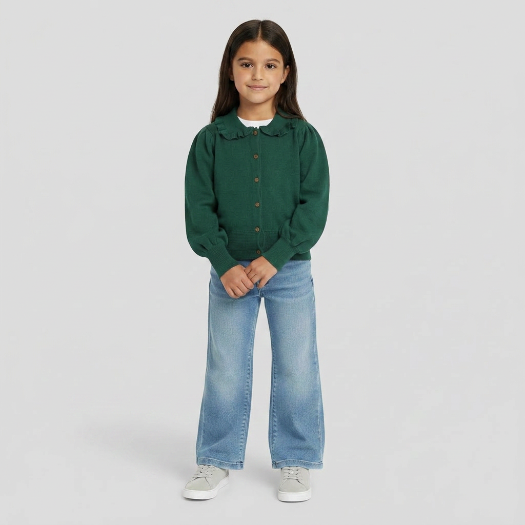 EMILE & IDA - CARDIGAN - VERT - 6 ANS