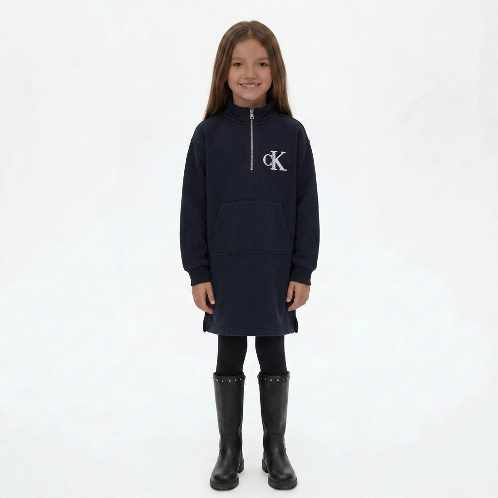 CALVIN KLEIN - ROBE - NOIR - 8 ANS