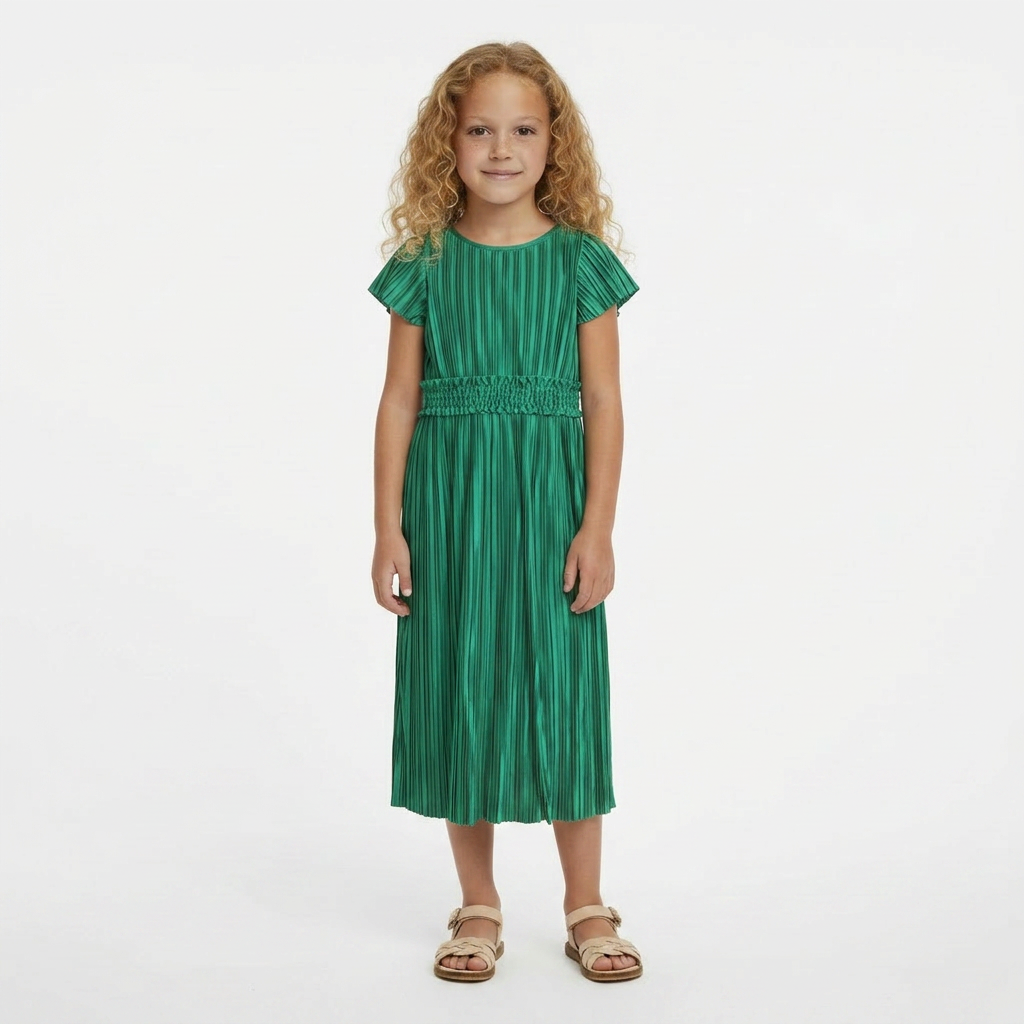IKKS - ROBE - VERT - 4 ANS