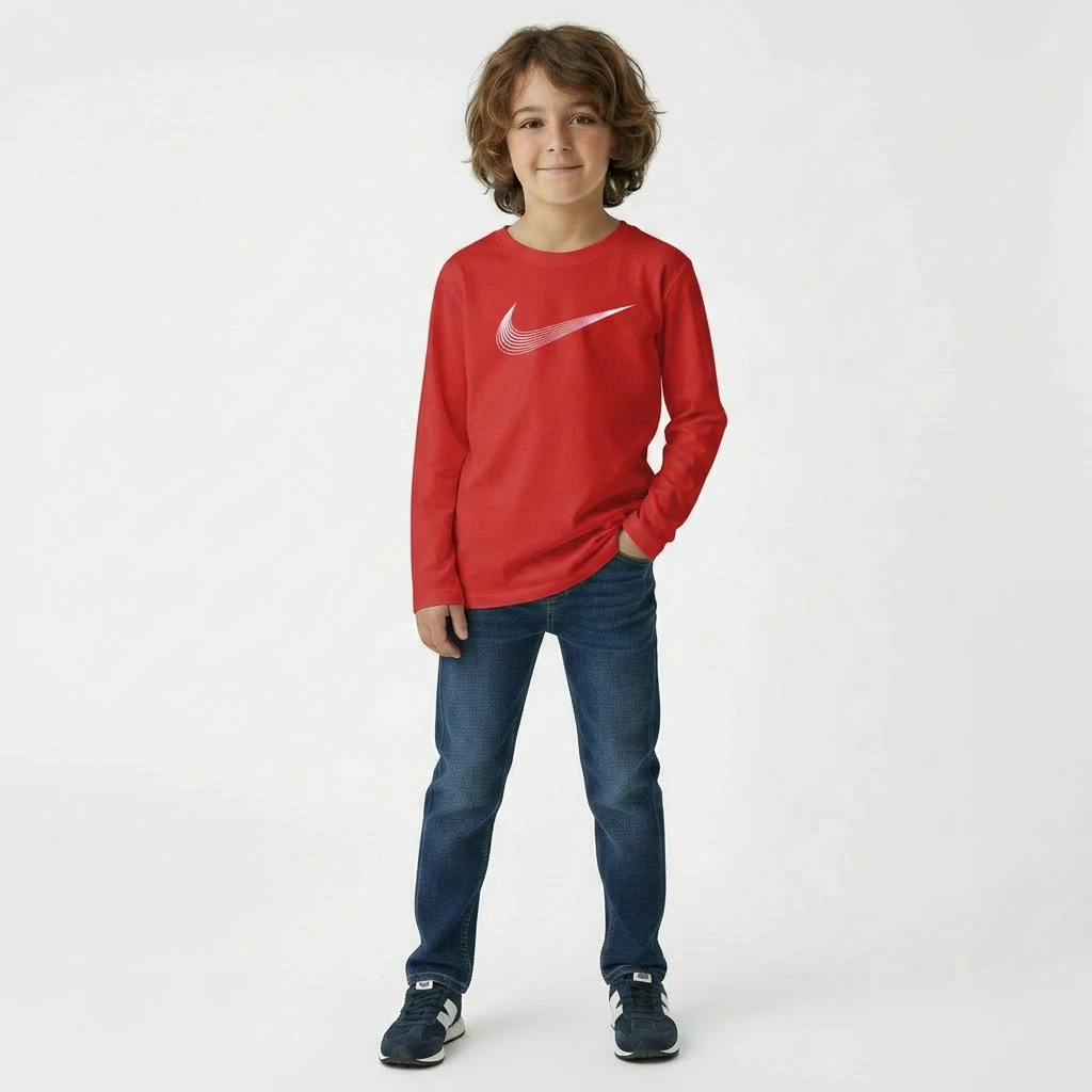 NIKE - T-SHIRT - ROUGE - 10 ANS