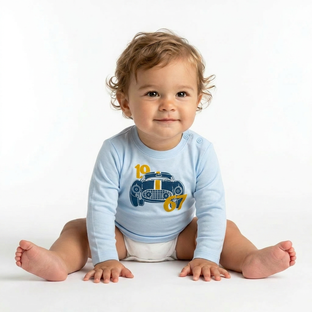 BONPOINT - T-SHIRT - BLEU - 6 MOIS