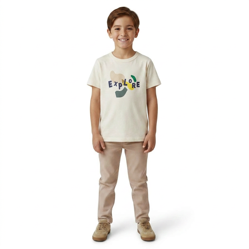 PETIT BATEAU - T-SHIRT - BLANC - 8 ANS