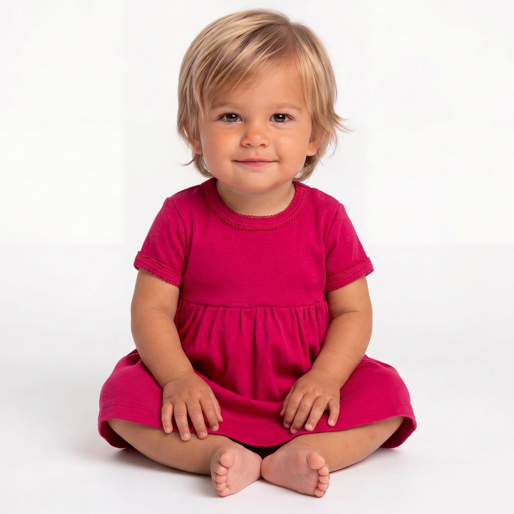 PETIT BATEAU - Robe body rose - 6 mois