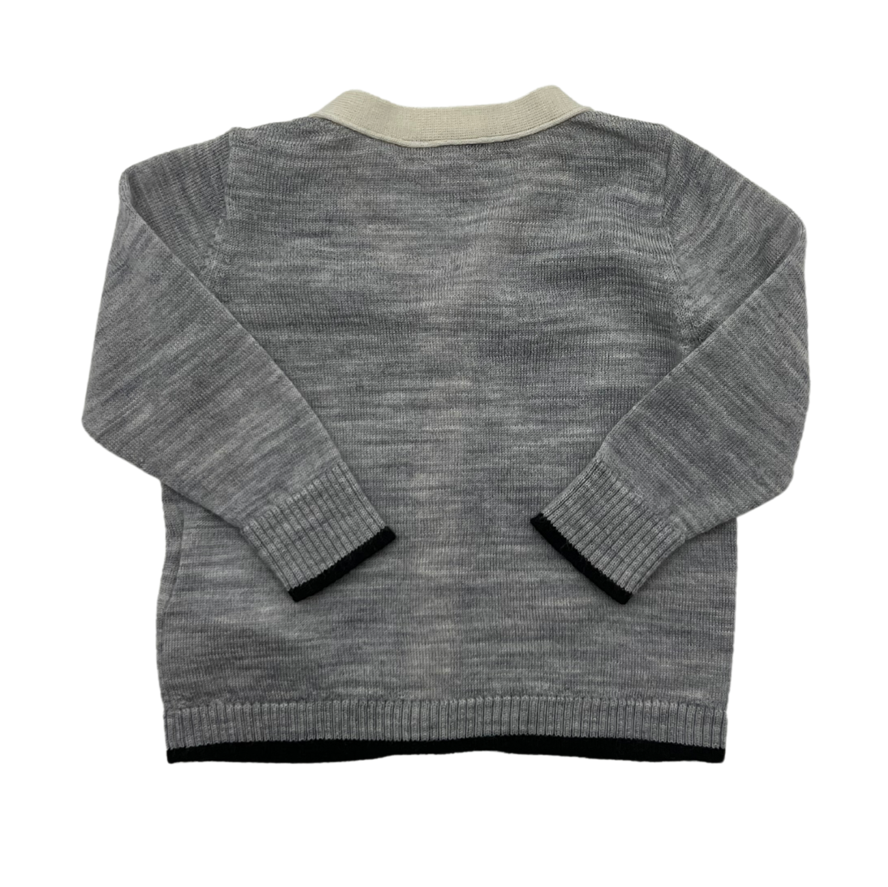 BONPOINT - Cardigan gris en laine - 6 mois