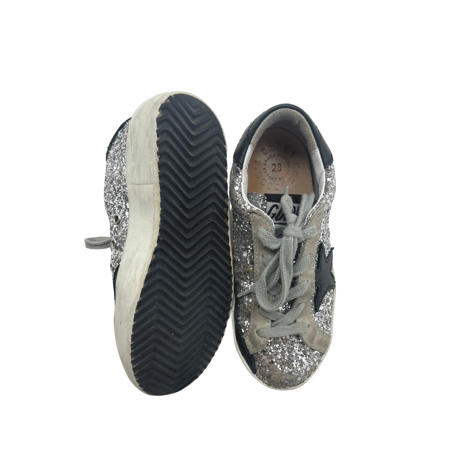 GOLDEN GOOSE - Super-star sneakers with sequins - size 28