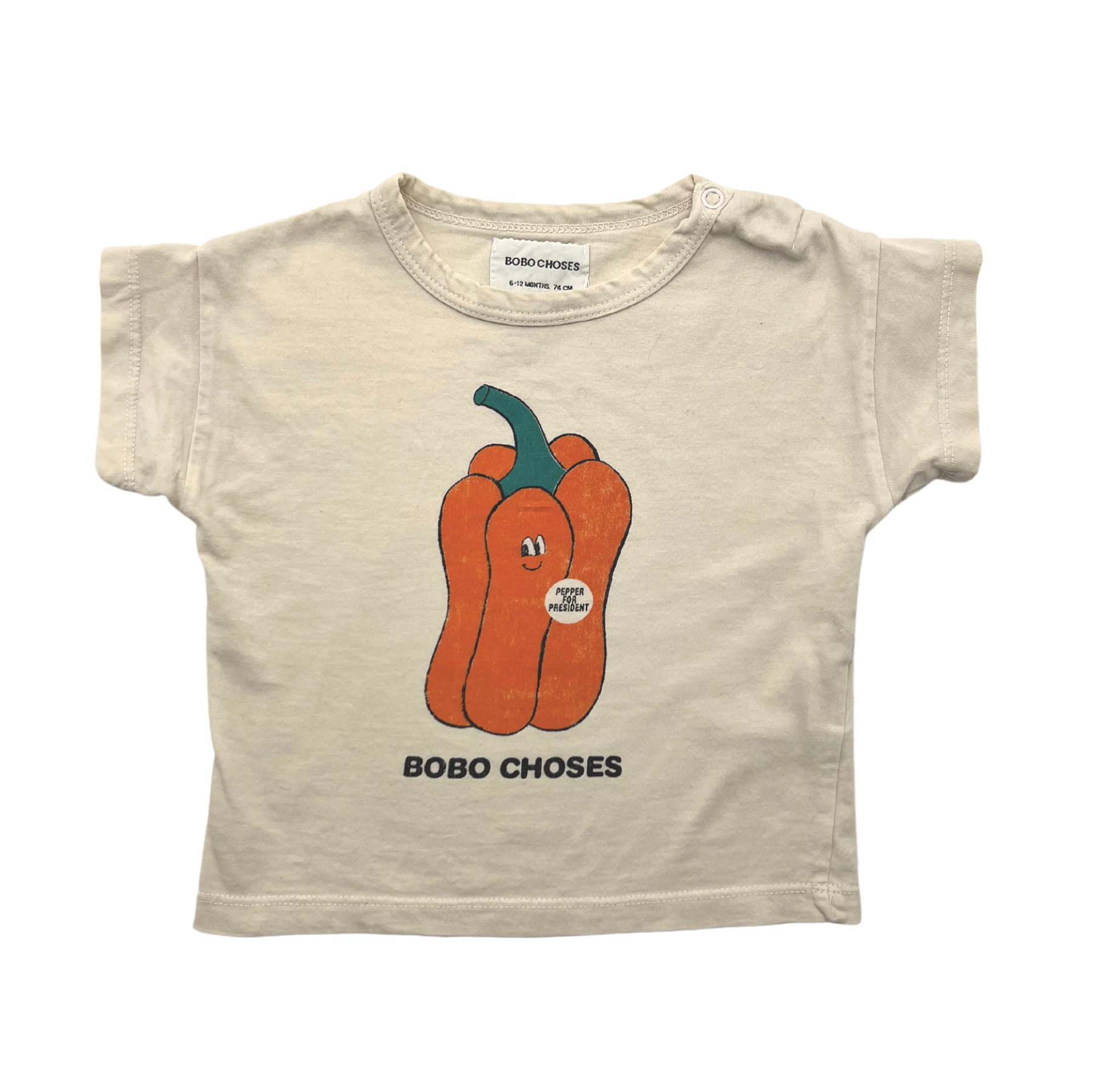 BOBO CHOSES - "pepper for president" t-shirt - 6/12 months