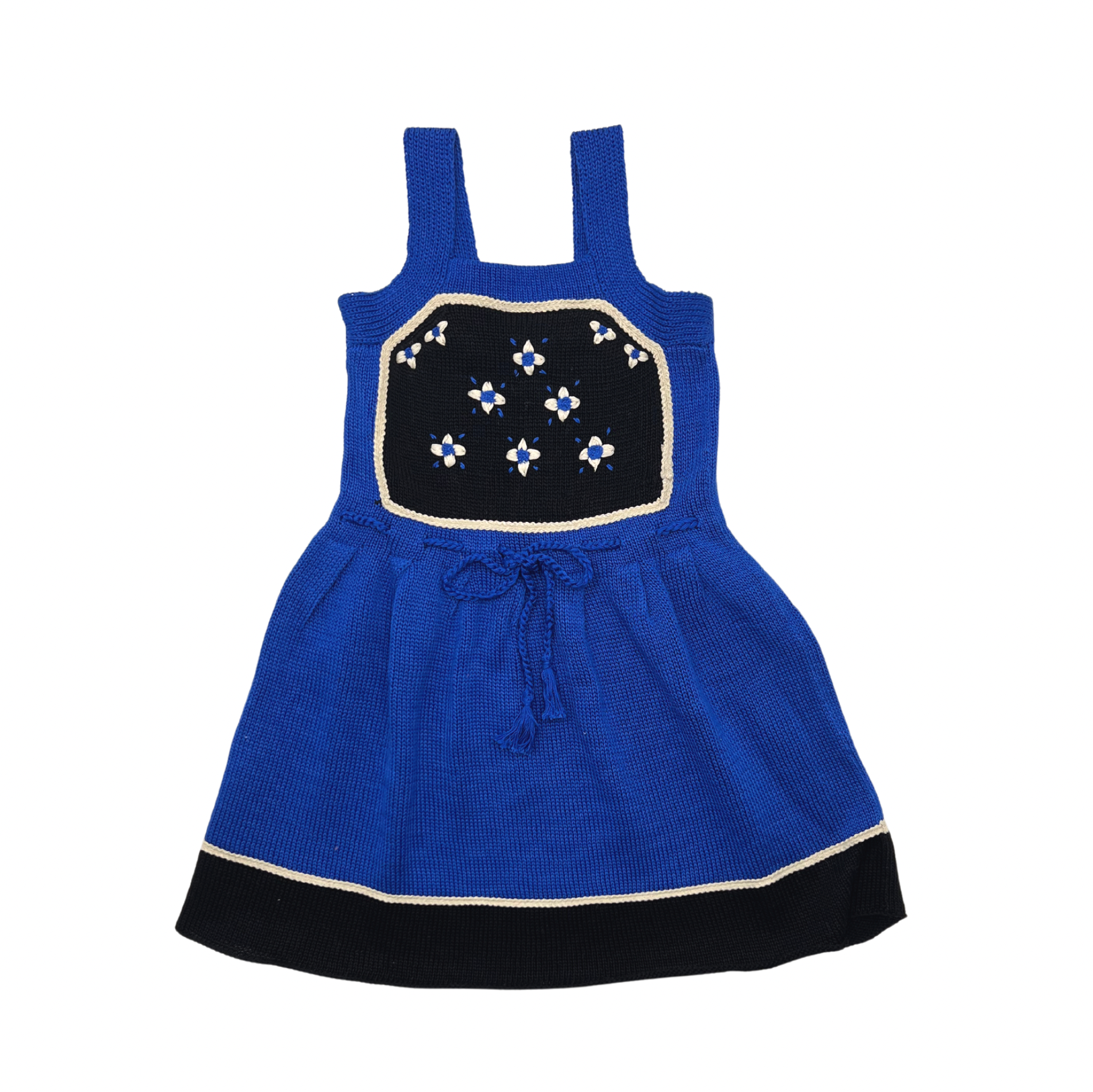 CARAMEL - Hand-embroidered Bolivian dress - 3 years old