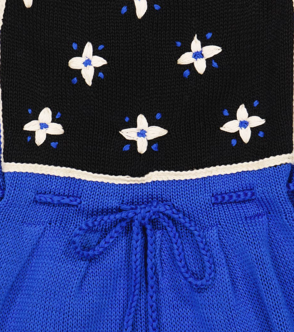 CARAMEL - Hand-embroidered Bolivian dress - 3 years old