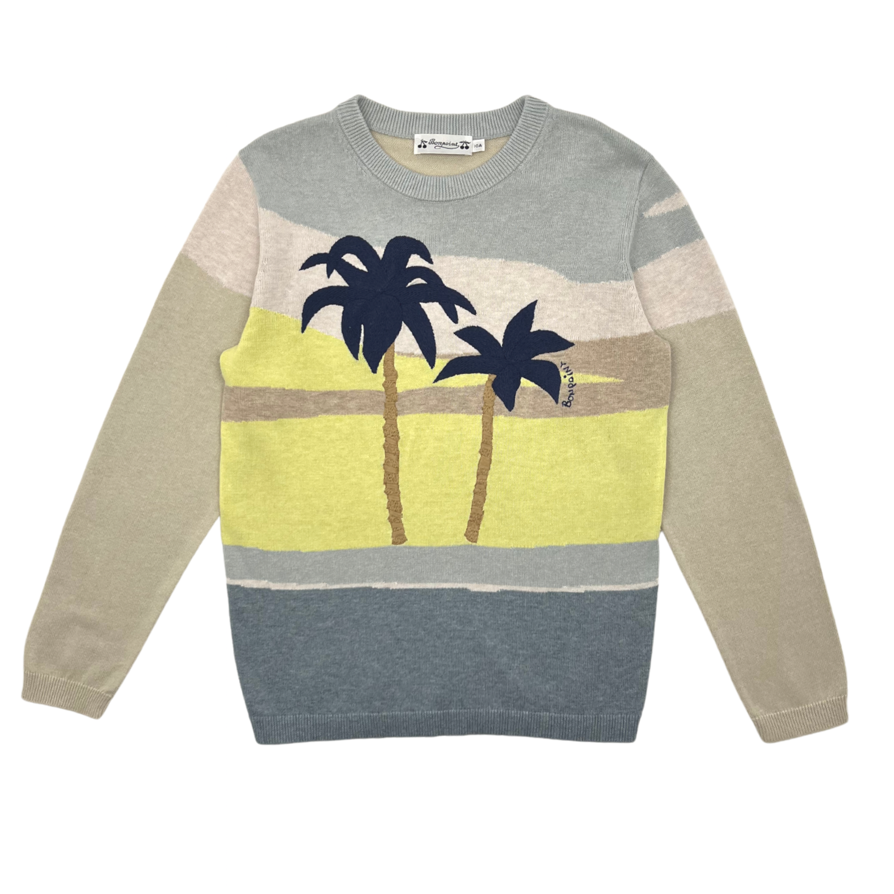 BONPOINT - Palm tree embroidered sweater - 10 years