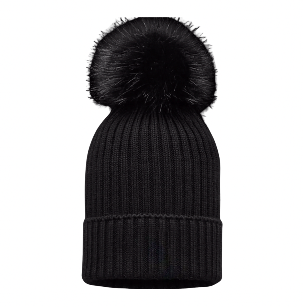 MONCLER - Beanie with pompom - S
