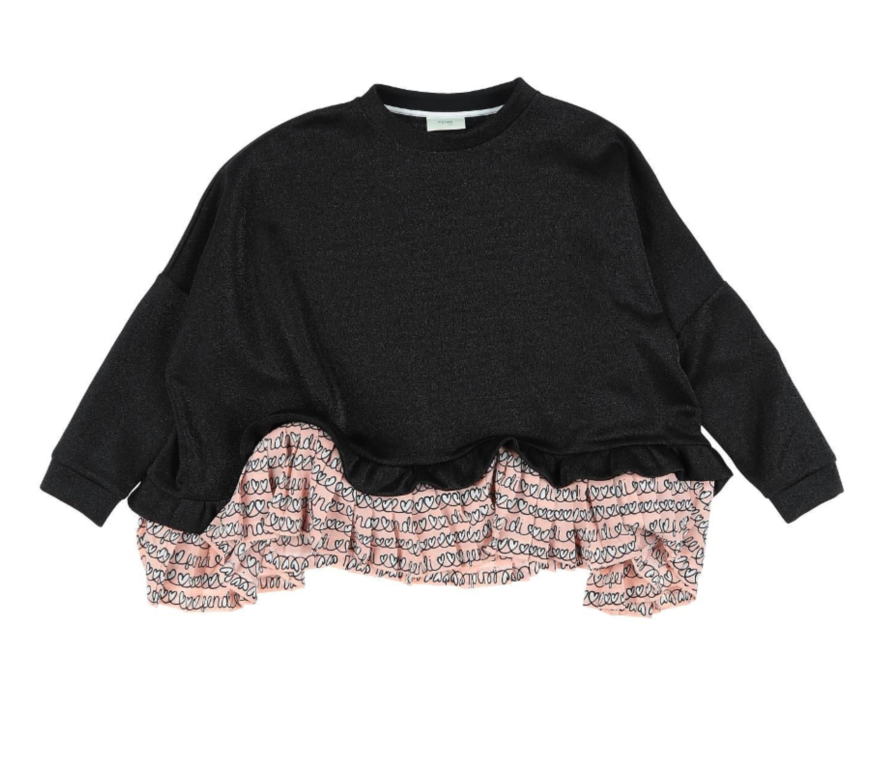 FENDI - Black and pink sweater with hearts - 5 years old