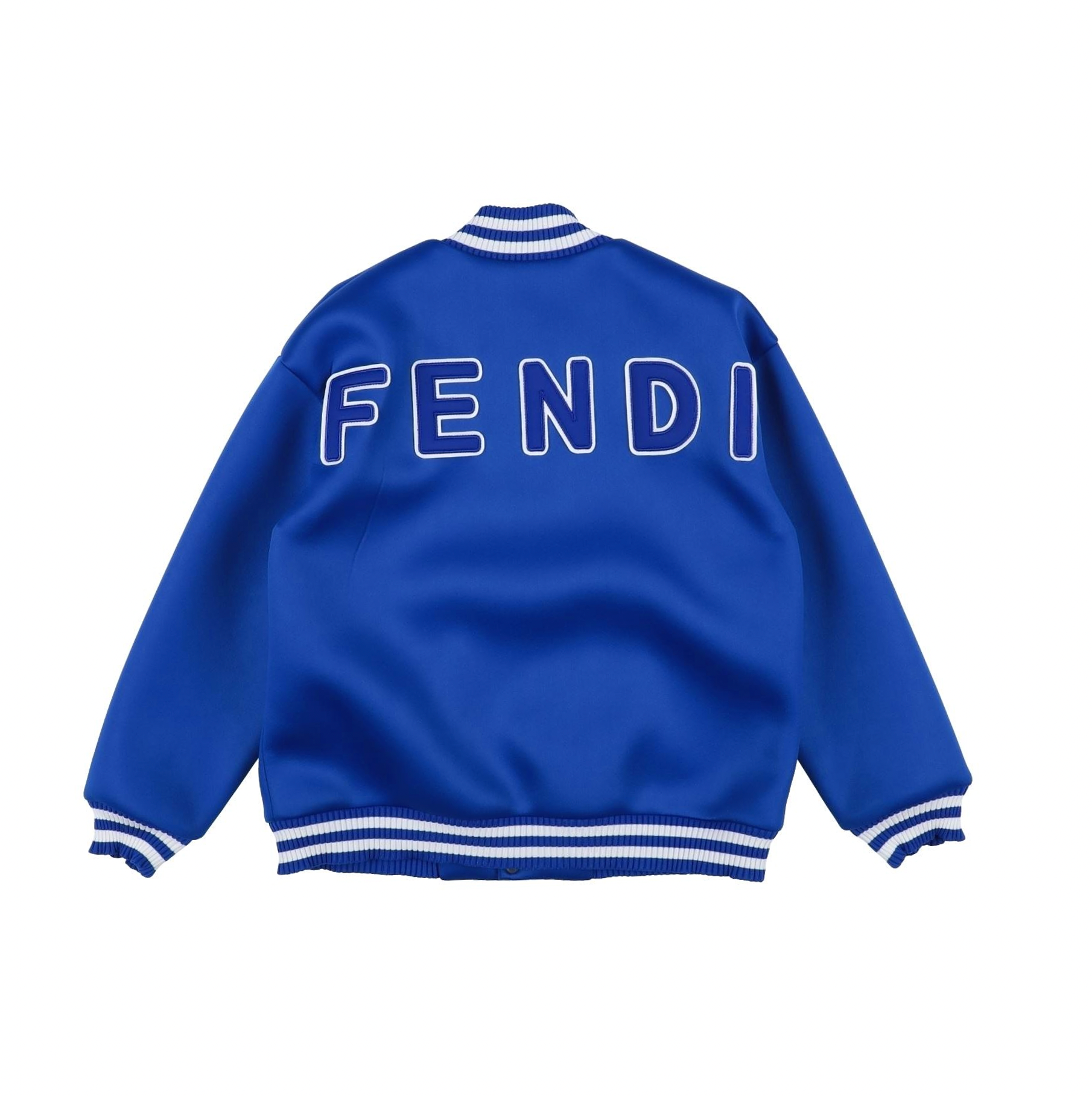 FENDI - Blue bomber jacket with white lines - 6 years old