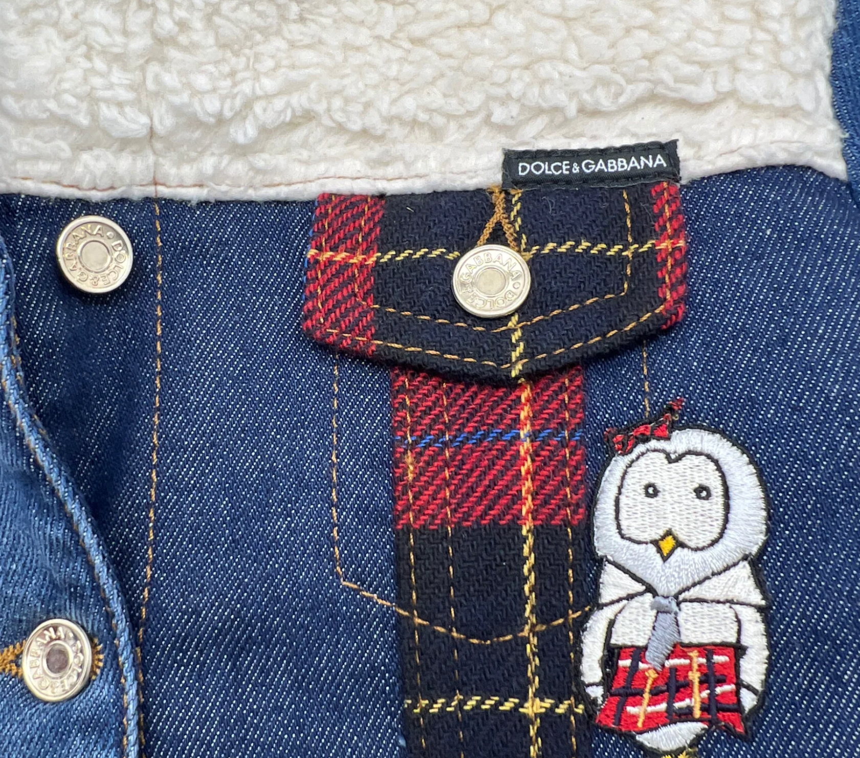 DOLCE & GABBANA - Veste en jean écossaise - 2 ans