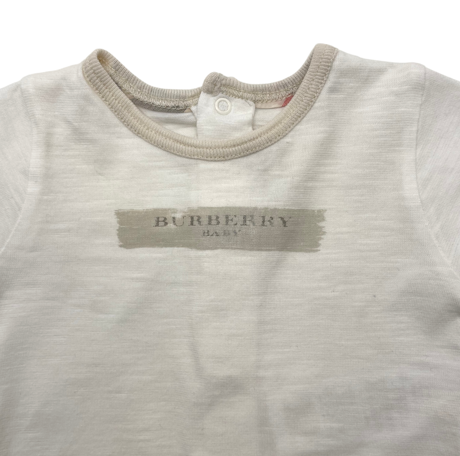 BURBERRY - T-shirt écru - 3 mois