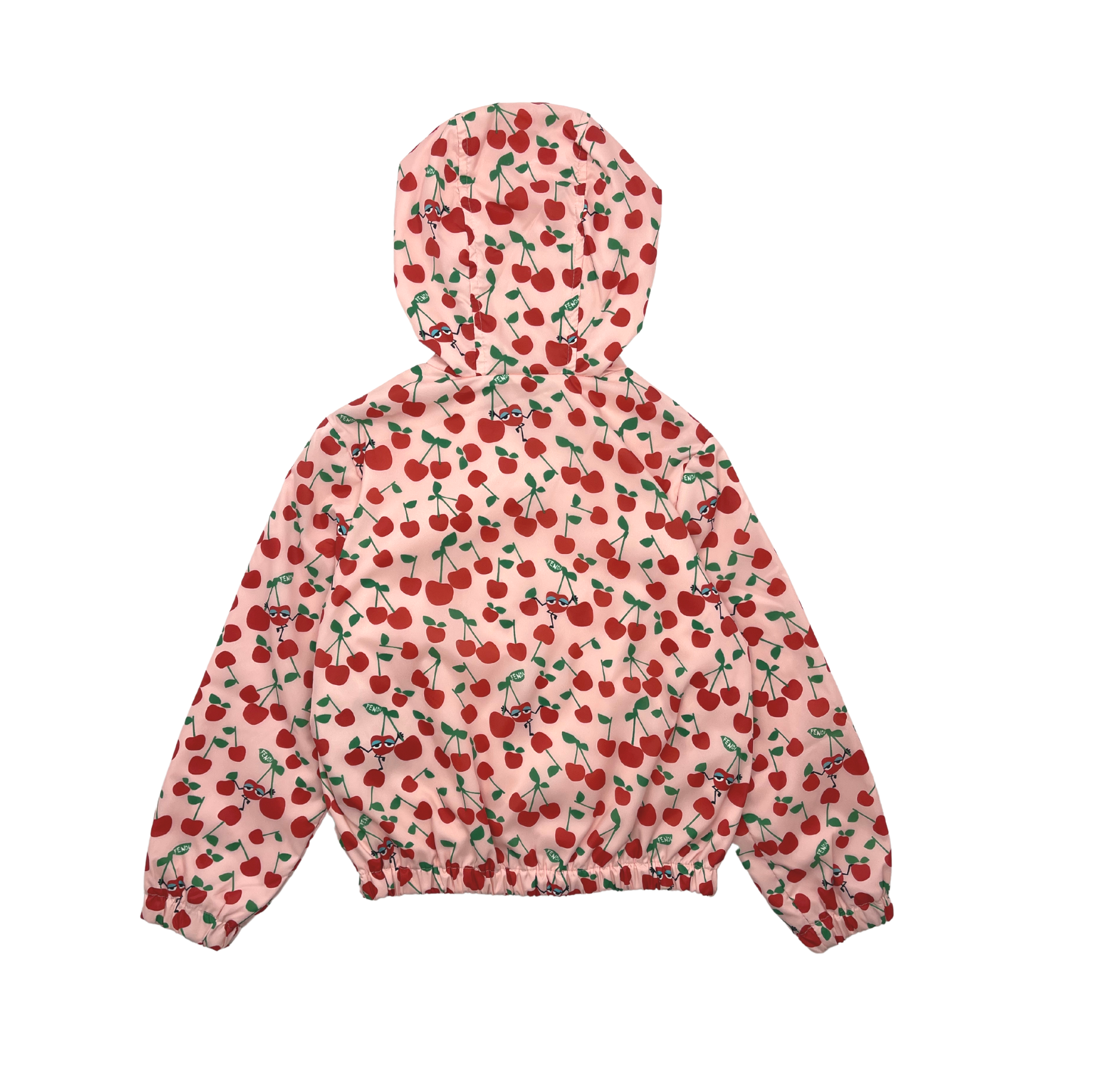 FENDI - Veste à capuche cerises rose & rouge - 7 ans