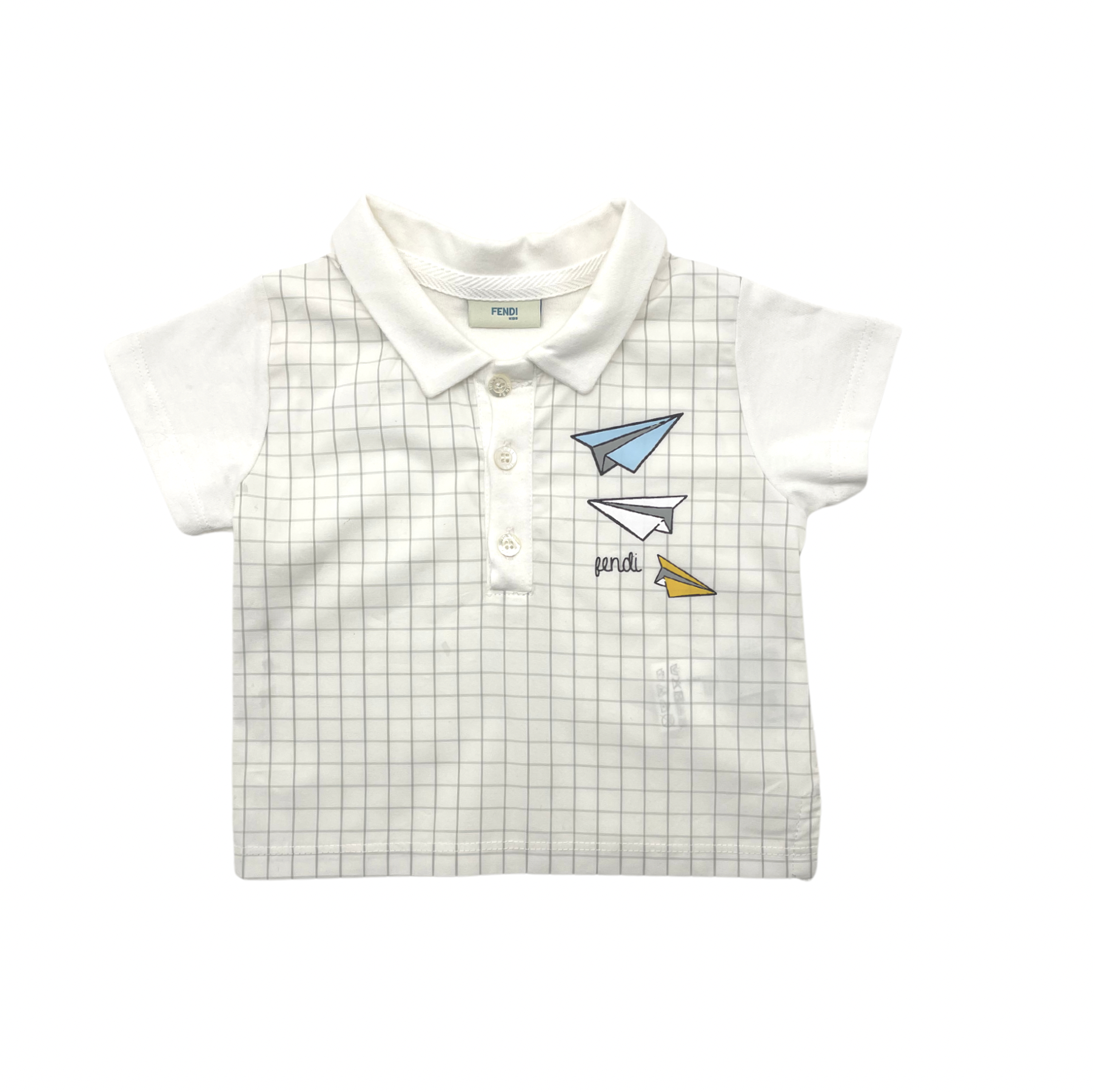 FENDI - Paper plane printed polo shirt - 3 months