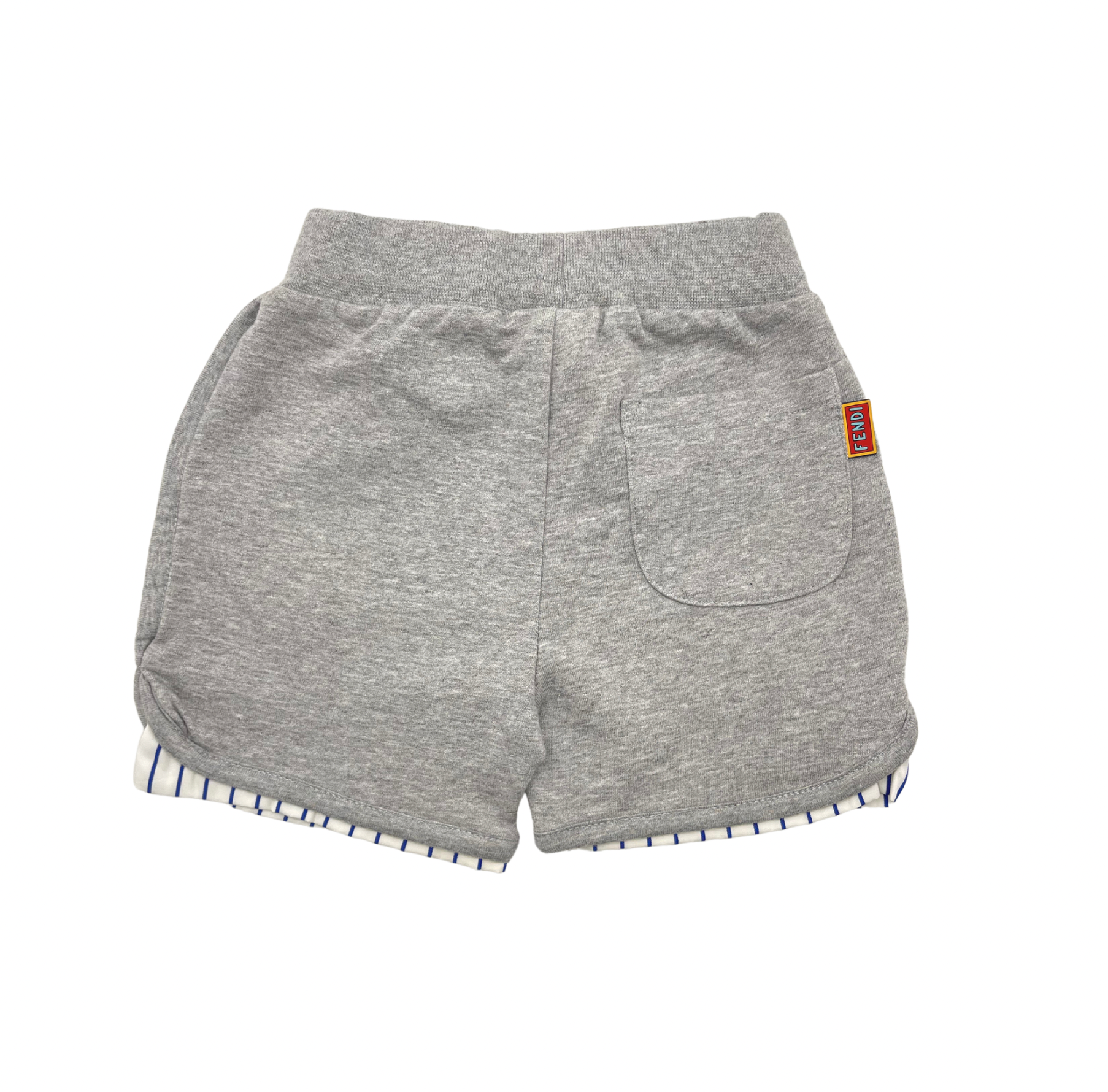 FENDI - Gray shorts with small logo on the back pocket - 6 months