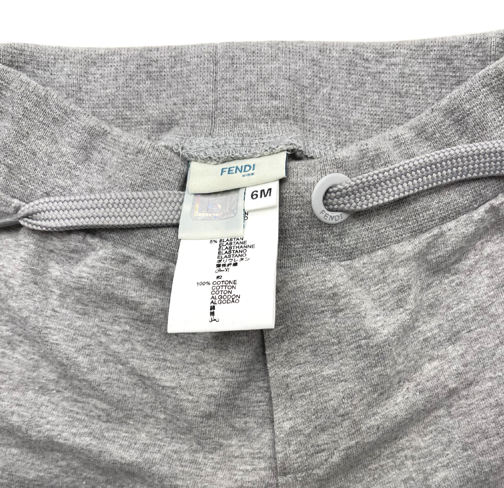 FENDI - Short gris avec petit logo sur la poche arrière - 6 mois